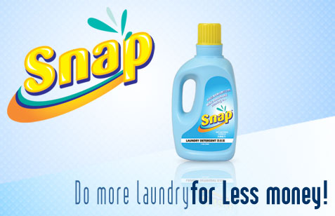 Snap. Do More Laundry for Less Money!