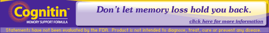 Cognitin. Don't let memory loss hold you back.