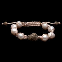 Loren Jewels Macramé Bracelet with Yellow Sapphires and Pearls