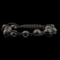 Loren Jewels Black Macramé Bracelet with Onyx Beads