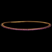 Loren Jewels Pink Sapphire Bangle Bracelet