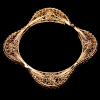 Loren Jewels Gold Square Bangle Bracelet with Diamonds