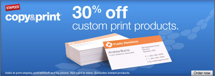 Save 30% on Custom Print Products Save 30% on Custom Print Products