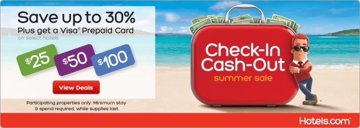 Check-In Cash-Out Summer Sale