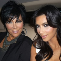 Kim kardashian and Kris Jenner wearing Loren Jewels