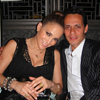 Jennifer Lopez and Marc Anthony wearing Loren Jewels