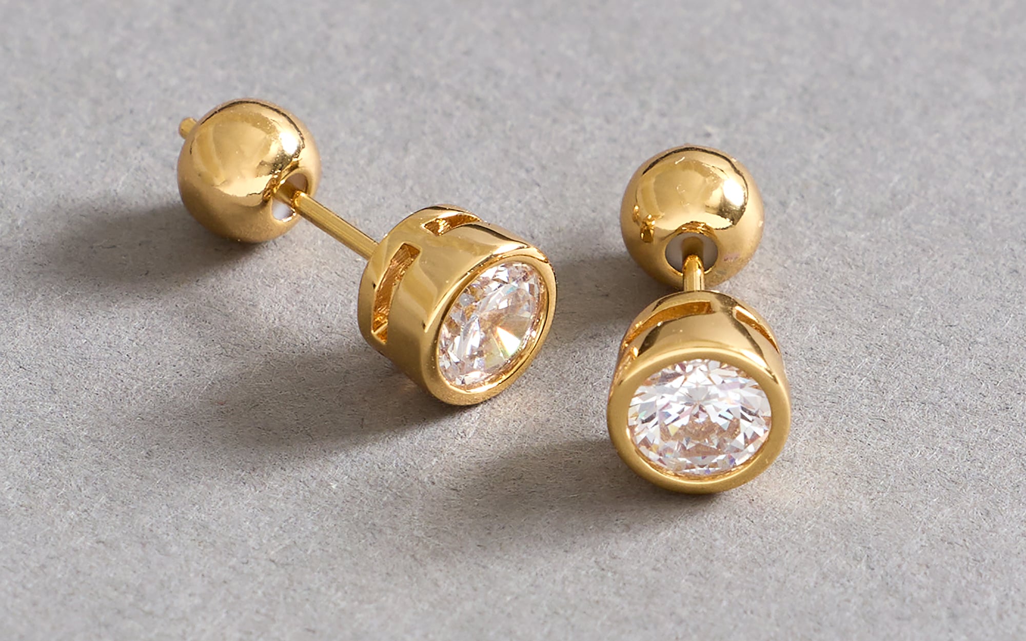 DIANA Classic Bezel Set Studs