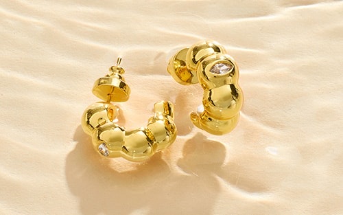 Bubble Half Hoop Earrings