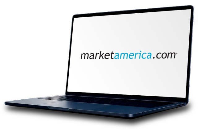 MarketAmerica.com on laptop