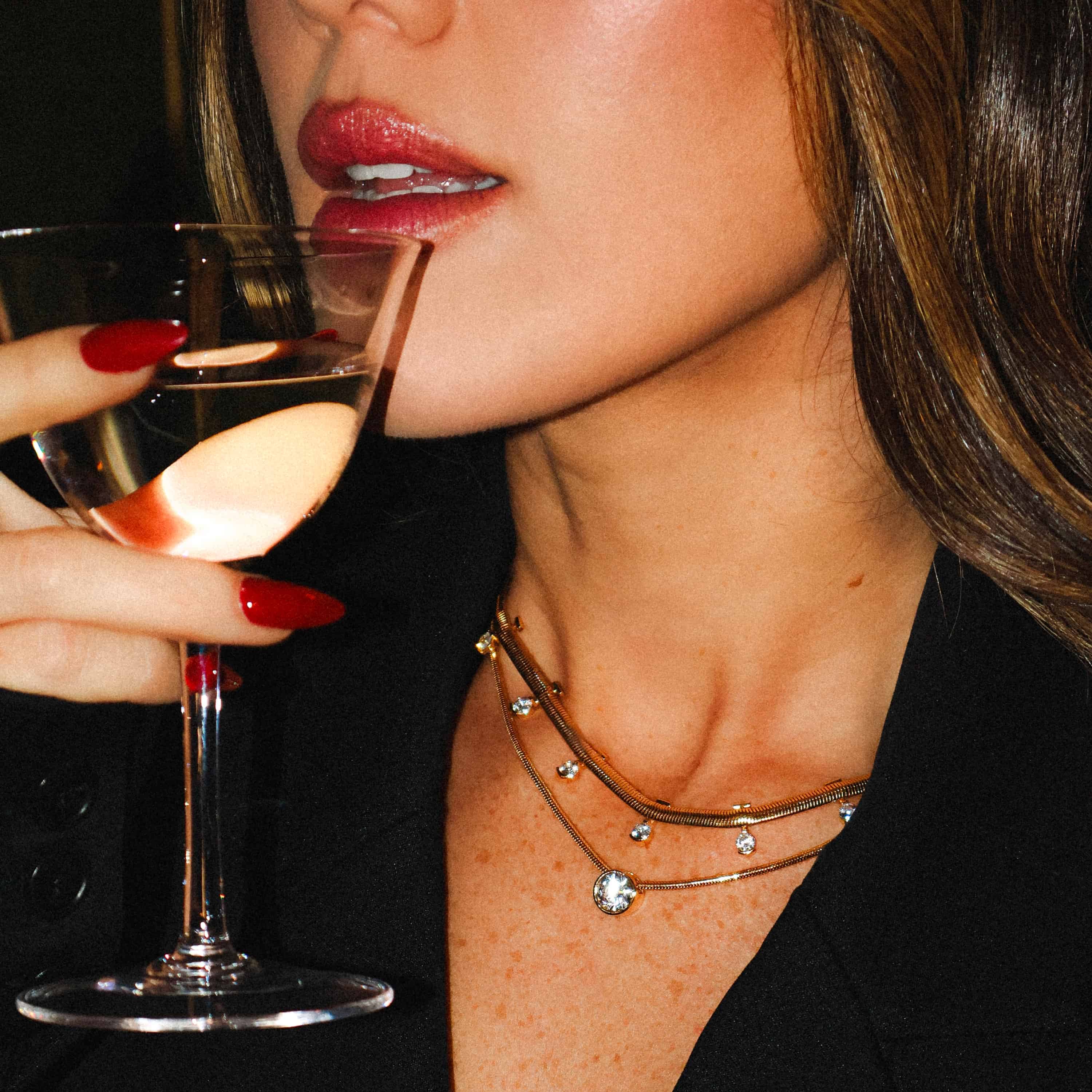 Model wearing Rylie earrings