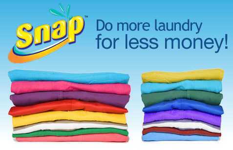 Snap. Do More Laundry for Less Money!