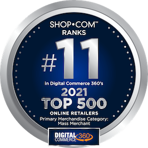 SHOP.COM ocupa el puesto 11 en la lista de Digital Commerce 360, que clasifica los 500 mejores sitios en la categoría de comercialización