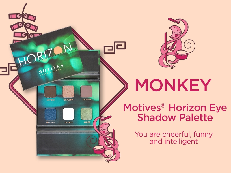 Year of the Monkey - Motives® Horizon Eye Shadow Palette - You are cheerful, funny and intelligent